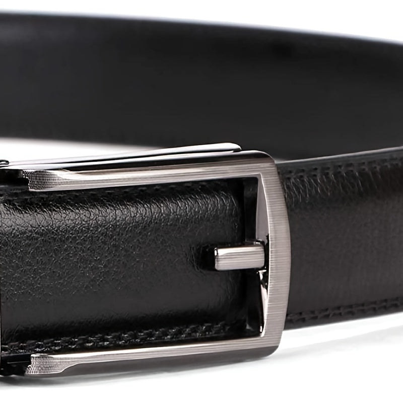 Ruaite Men's Auto Buckle Leather Belt