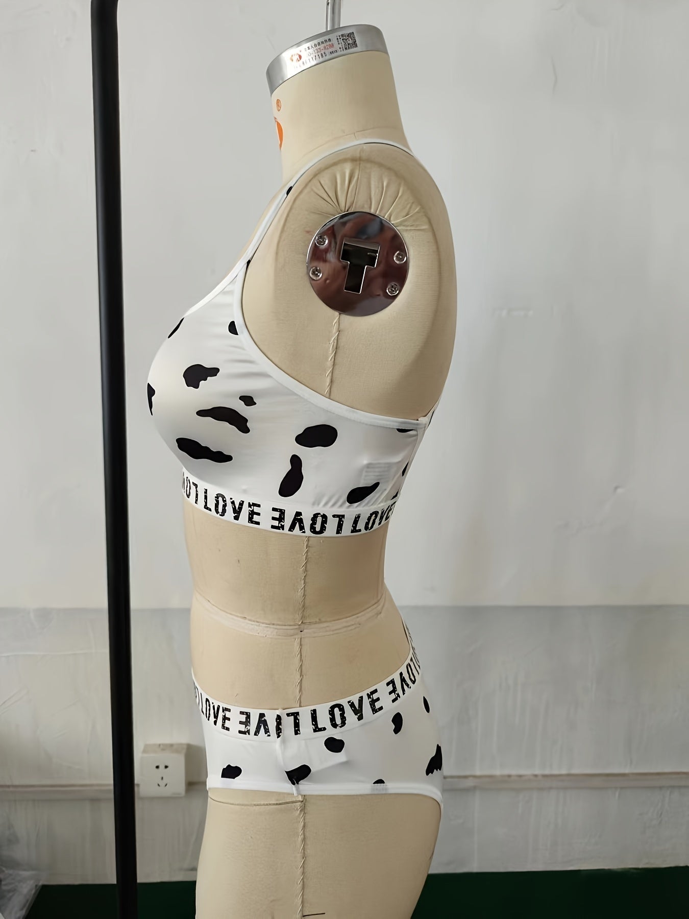 Leopard Print Bra & Panties Lingerie Set Women's Underwear