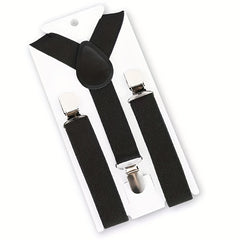 Men's Elastic Suspenders With 3 Clips High Elasticity