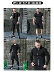 Xinso Prince Men's Compression Workout Set - Pants, Leggings, Shirts, Hoodie