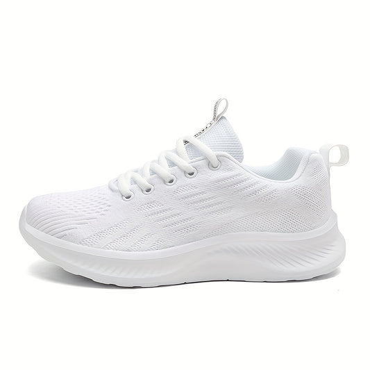 Women's Mesh Tennis Sports Shoes Lightweight Thick Bottom Travel Shoes