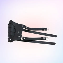 Halloween Faux Leather Masquerade Mask with Rivets