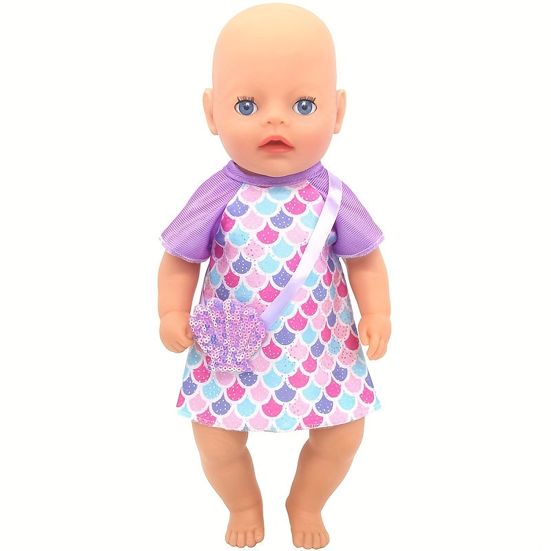 Princess Dress Floral & Polka Dot Pattern Purple & Pink Mix Polyester Fabric