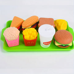 Kids Hamburger and Fries Toy Set for Pretend Play