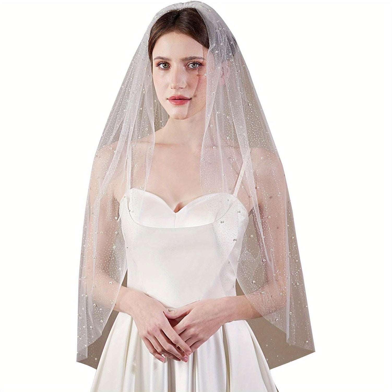 French Bridal Veil Wedding Headpiece with Comb Pre-Wedding Accessory