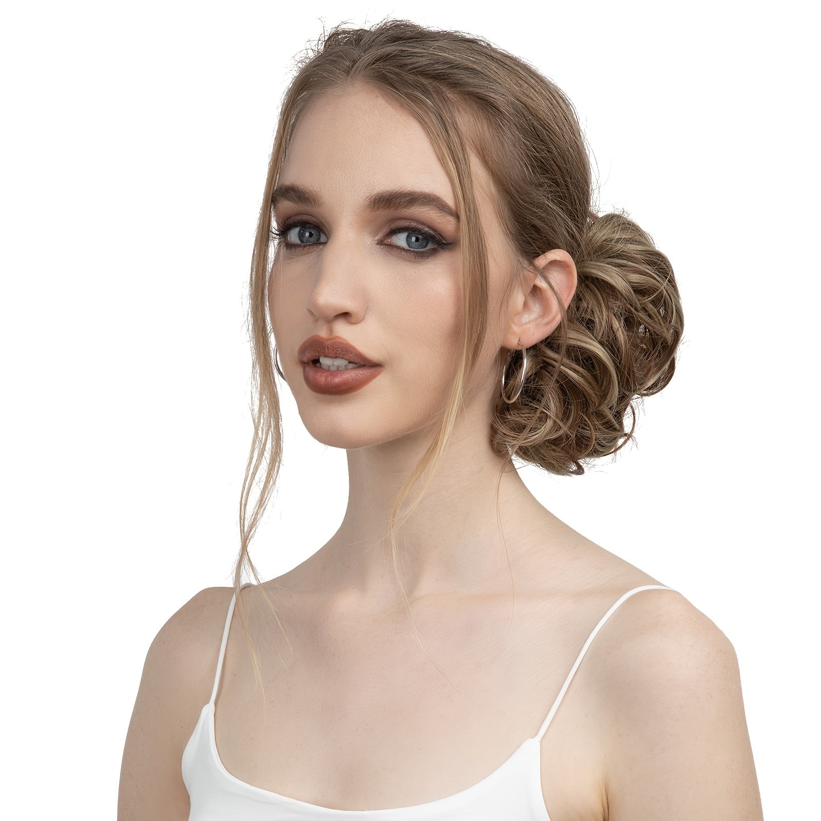 Messy Hair Bun Curly Wavy Ponytail Extensions Hair Pieces Hair Scrunchies