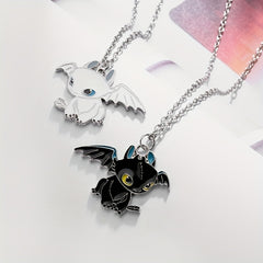 Small Flying Dragon Necklace Dripping Oil Pendant Jewelry