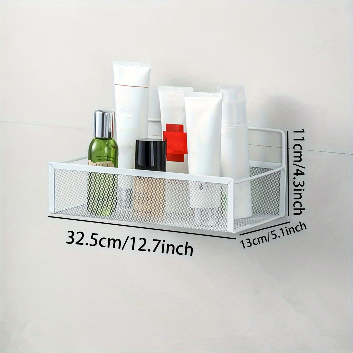 Wall-mounted Grid Storage Rack for Kitchen Supplies & Spices