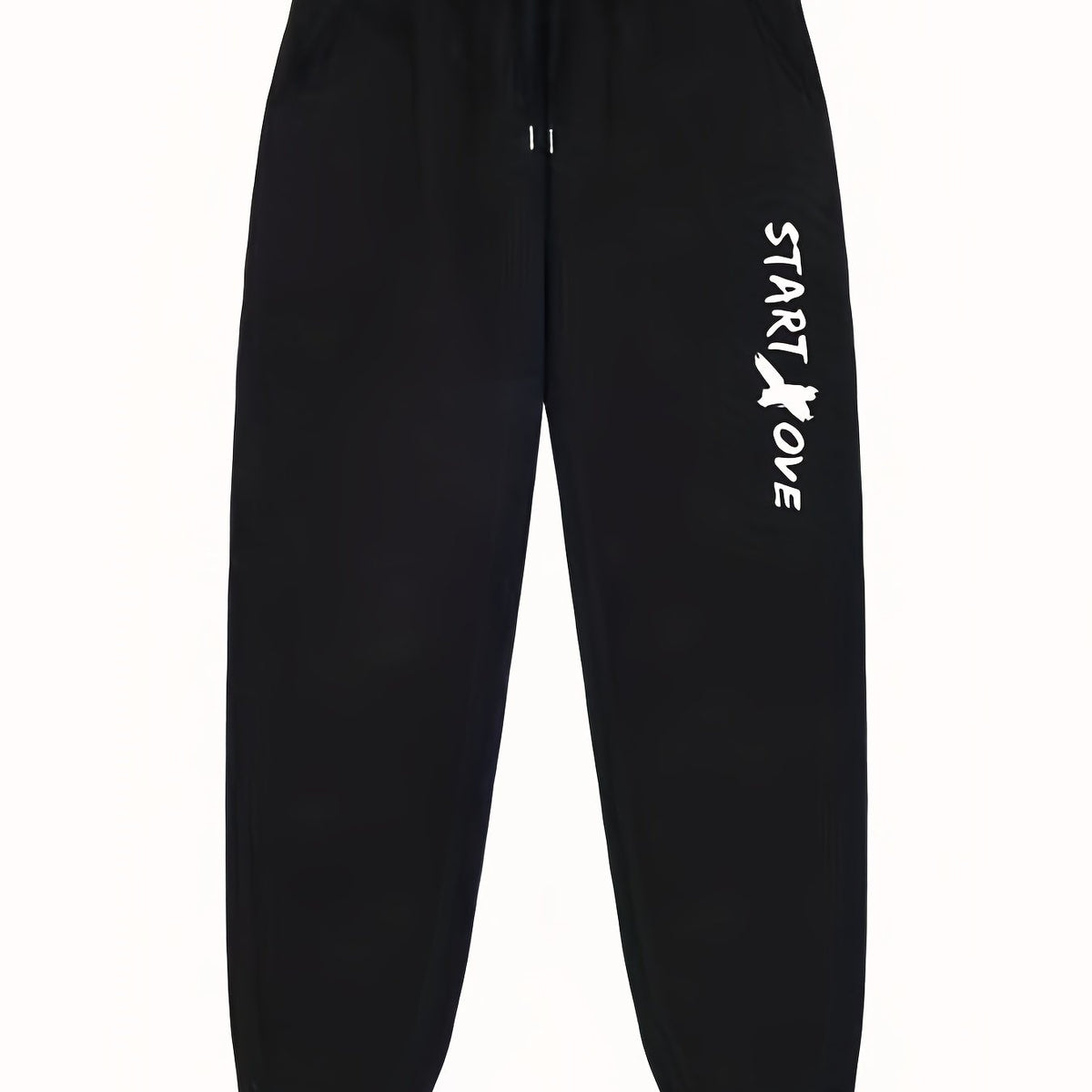 Men's Letter Print Joggers - Casual Stretch Waist Sweatpants