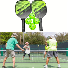 Pickleball Racket Set with 2 Rackets and 4 Balls