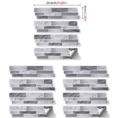 12pcs Marble 3D Self Adhesive Tile Sticker Waterproof
