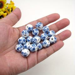 Retro Porcelain Orchid Beads DIY Jewelry Making