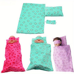 18" Doll Sleeping Bag Set DIY Girl Doll Bedding Set