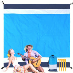 Large Beach Blanket Water Resistant Mat For Family Picnic Outdoor Camping Gray