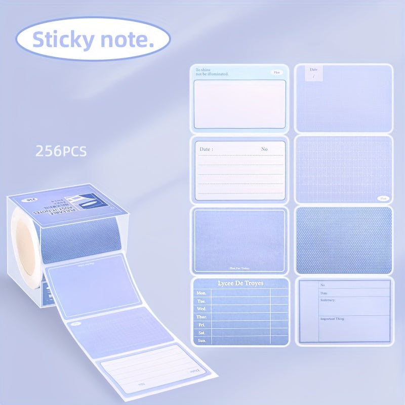Lined Sticky Notes - 256 Sheets, Portable, Office, Student, Home