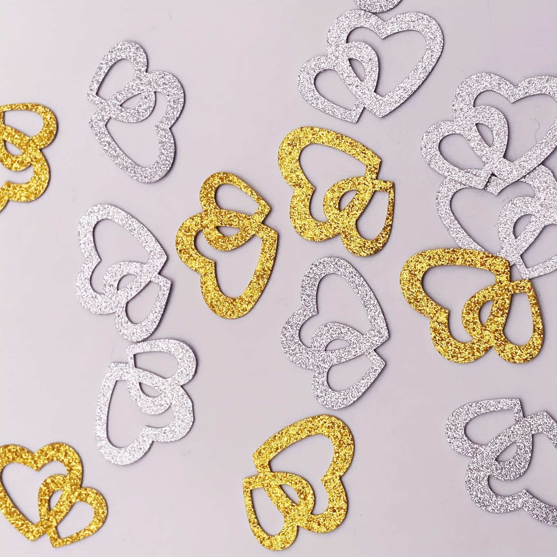 50pcs Heart Confetti Wedding Table Decoration Sparkling Glitter Paper Shreds