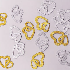 50pcs Heart Confetti Wedding Table Decoration Sparkling Glitter Paper Shreds