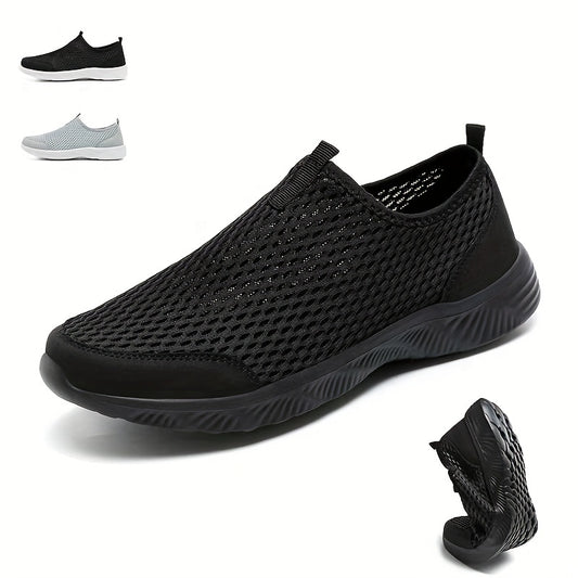Men's Mesh Hollow Out Sneakers Slip On Walking Shoes