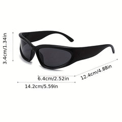 Y2K Wrap Around Sunglasses Cat Eye UV400