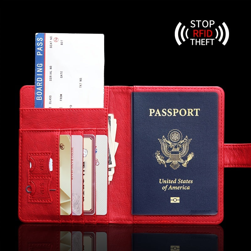 Buckle Style Passport Holder Travel Bag