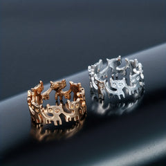 Wing Angel Ring Mouse Fox Wedding Couple Party Ring