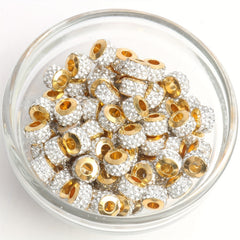 7x5mm Rhinestone Spacer Beads Pave Crystal Clay for Charms Jewelry
