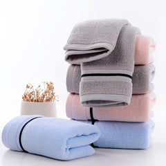 3 Pack Bathroom Cotton Hand Towel Quick Dry Towel Set Pink Grey