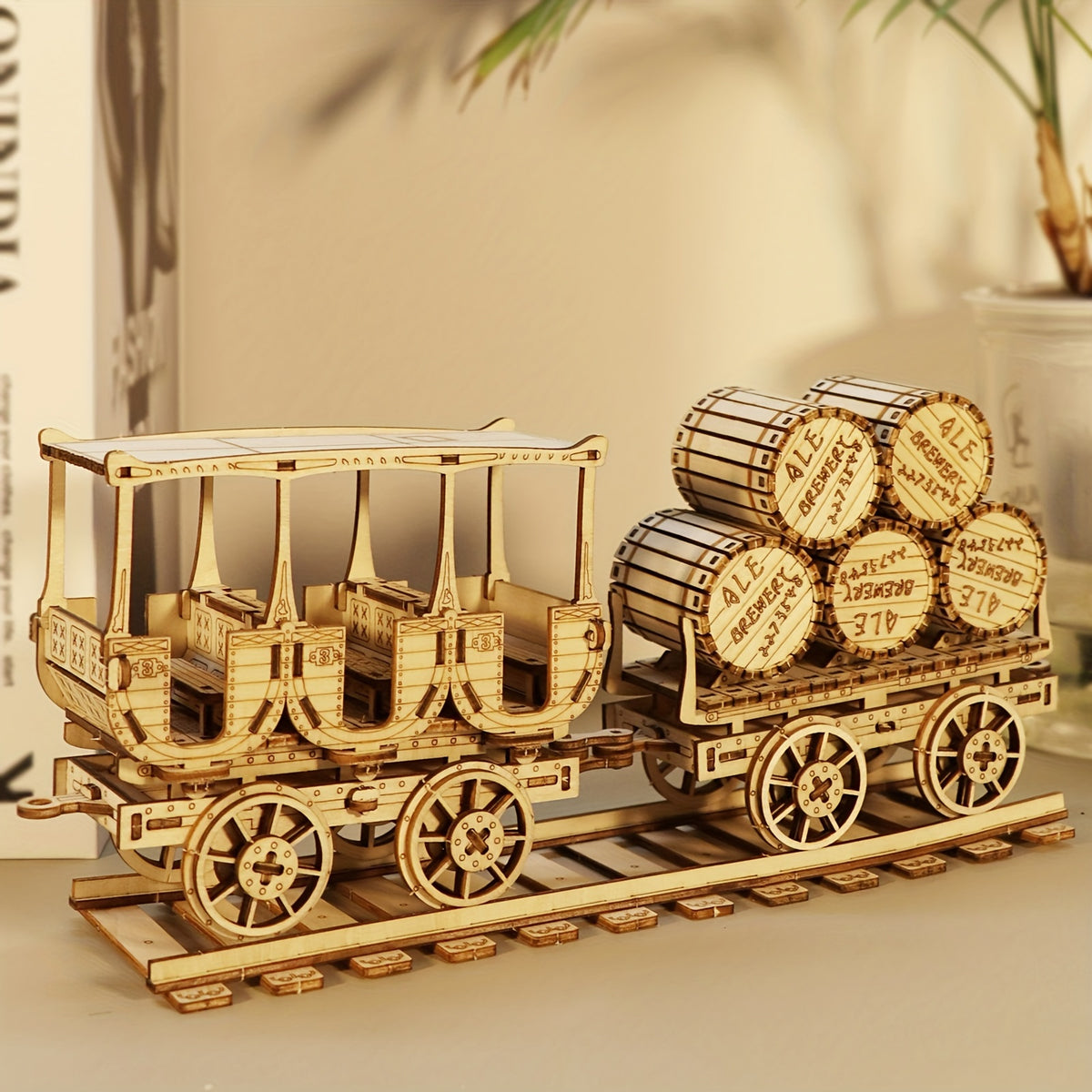 3D Wooden Puzzles Wine Truck Model Kits - Great Gift!