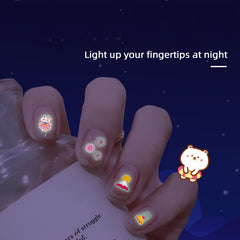 20pcs Cartoon Luminous Nail Stickers - Nail Art Decals