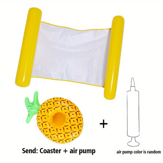 Inflatable Water Hammock Floating Pool Lounge Chair with Air Pump