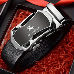Men's PU Leather Automatic Buckle Belt
