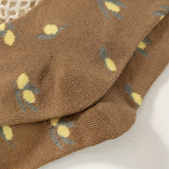 4 Pairs Cartoon Teddy Bear Crew Socks for Kids
