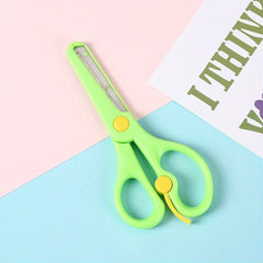 1pc Safety Scissors Macrame Anti-pinch Stretch Plastic Scissors