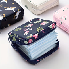 Large Capacity Cartoon Sanitary Napkin Storage Bag for Students