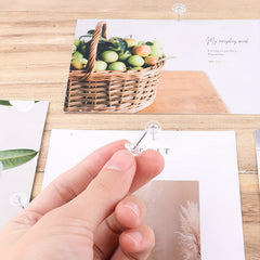 100pcs Push Pins Standard Plastic Head Steel Thumb Tacks For Wall