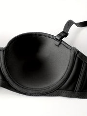 Solid Balconette Bra Push Up Women's Lingerie