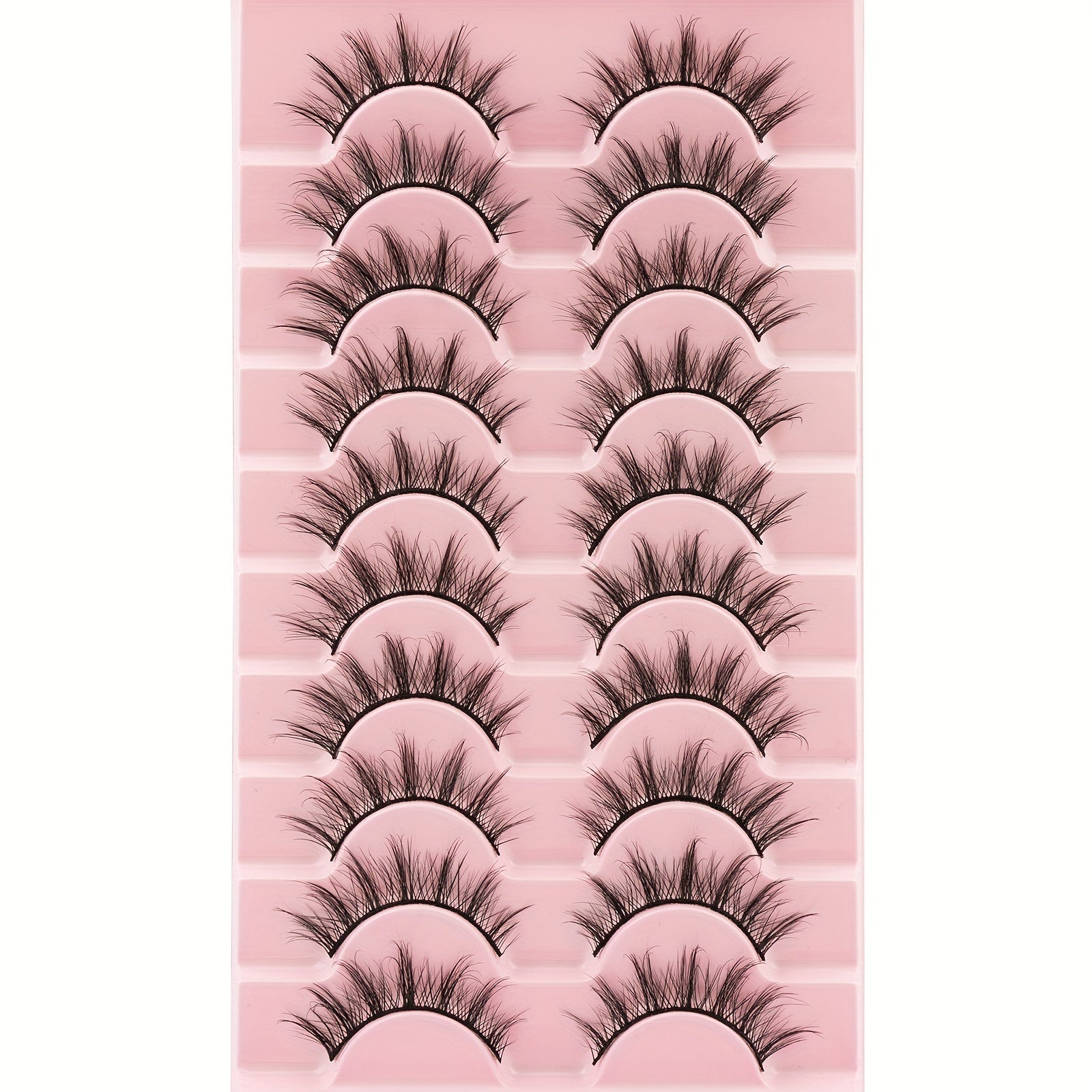 Cat Eye Faux Mink Lashes Natural Fluffy Eyelashes 3D Curling False Extension
