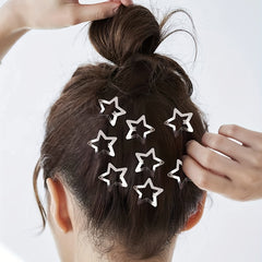 20pcs Y2K Star Hair Clip Hiphop Snap Clip Barrette Hair Slides Clip