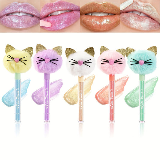 Cat Head Lip Gloss Moisturizing Lip Honey Waterproof Makeup
