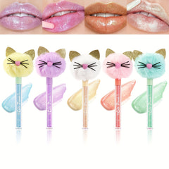 Cat Head Lip Gloss Moisturizing Lip Honey Waterproof Makeup