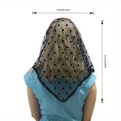 Sheer Mesh Bridal Veil Floral Pattern Lightweight Breathable
