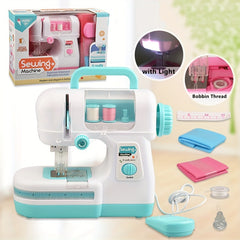 Portable Sewing Machine for Kids with Fabric, Thread, Measuring Tape