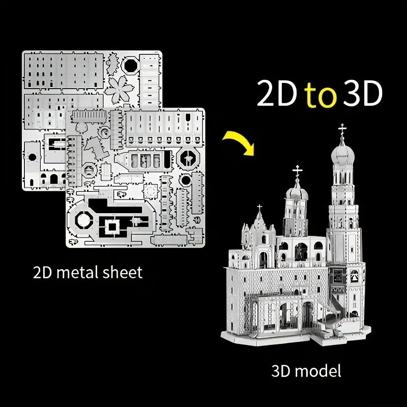Ivan Cathedral 3D Puzzle Stainless Steel Model