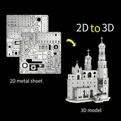 Ivan Cathedral 3D Puzzle Stainless Steel Model