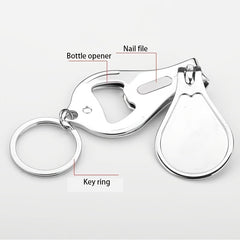 Stainless Steel Nail Clipper Keychain Foldable Portable for Men Women