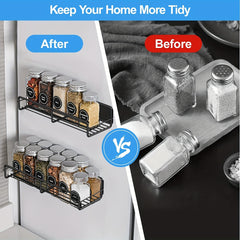 Magnetic Spice Rack Organizer for Fridge and Microwave