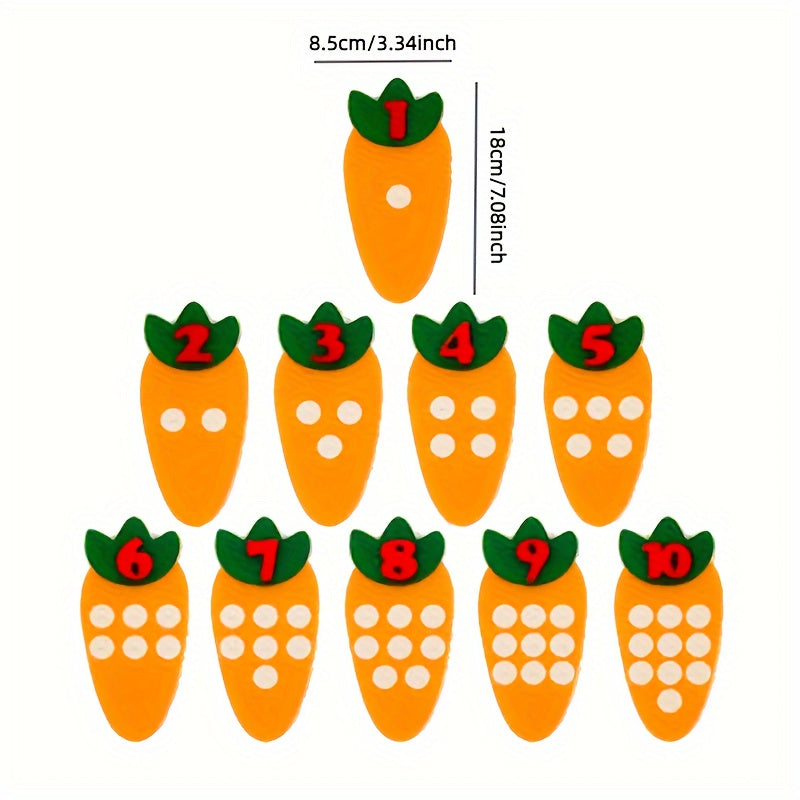 Montessori Carrot Number Matching Activity Materials