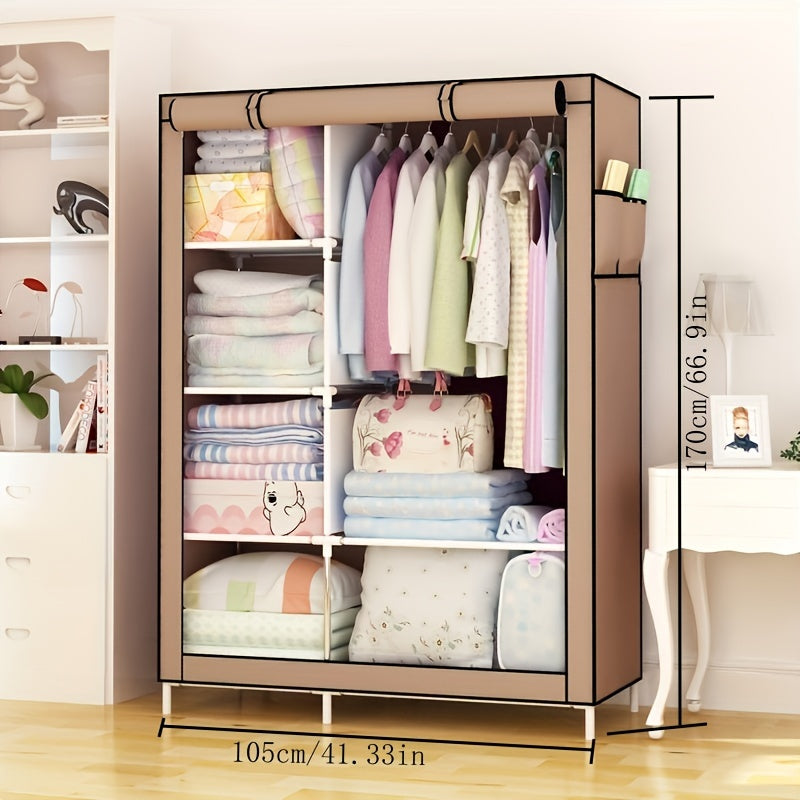 Dustproof Cloth Wardrobe Storage Rack with Zipper