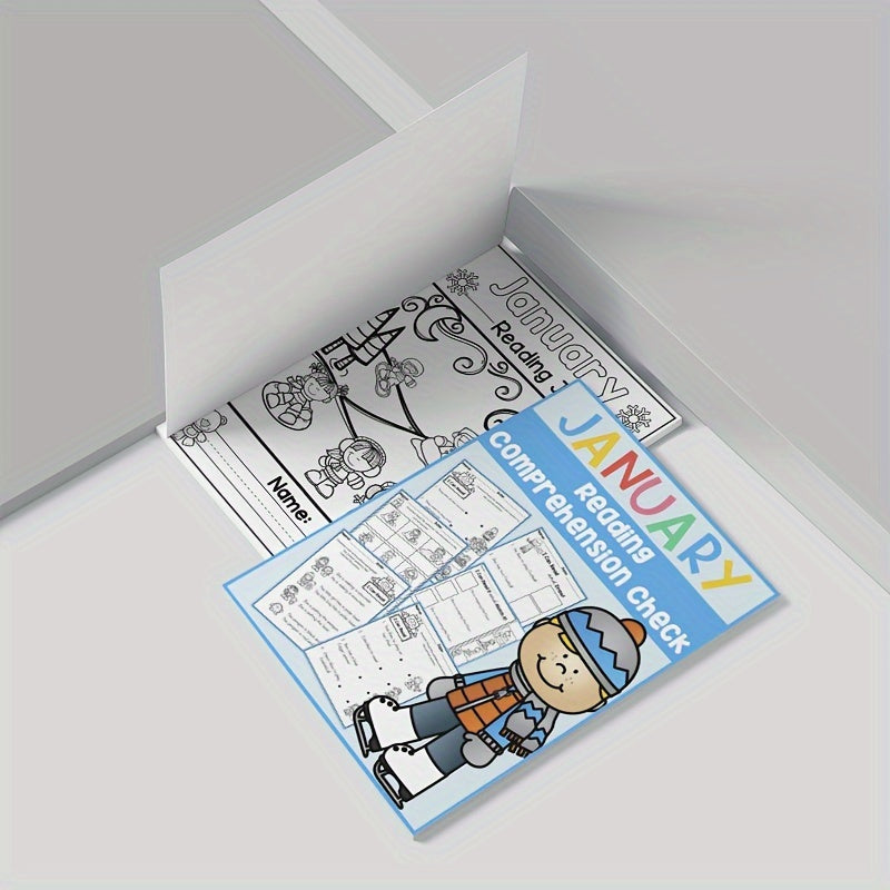 January Reading Comprehension Workbook for Kids - Matching & Coloring Fun