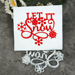 Let It Snow Cutting Die For Scrapbooking Blade Background Stencil Card
